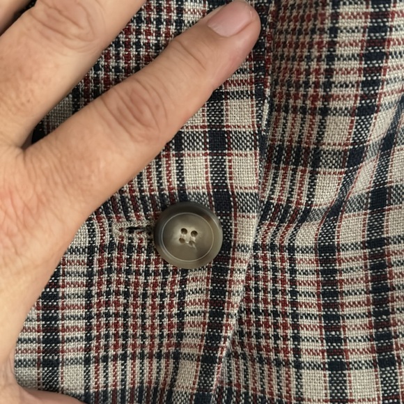 Isabel Marant Etoille Plaid Linen Jacket unlined Sz 42 - Picture 4 of 8